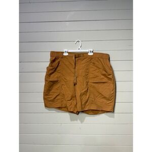 New! Eddie Bauer Ripstop Tech Shorts Mens XL Brown Sugar UPF 50 Moisture Wicking